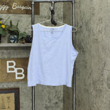 Jones New York Signature Knit Pullover Sleeveless Blouse Shirt Top Light Blue XL