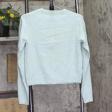 A New Day Long Sleeve Rhinestone Button Down Party Cardigan Sweater Mint Blue XS