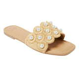 A New Day Womens Delaney Ornament Slide Sandals 93654557 Tan Brown 6.5M