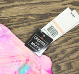 Salt + Cove Womens Plus Size Tie-Dyed Bikini Top CWP22158T Wave Pink Multi 2X