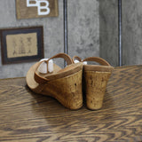 Style & Co Womens Chicklet Wedge Thong Sandals CHICKCOF Brown 10M