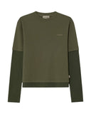 Carrer Roque Layered Look Long Sleeve Tee 10003211ROQUEDLS Green S