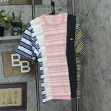 Dickies Womens Remanfactured Baggy Utility T-Shirt Tee Pocket Pink Multi 4 XL