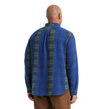 Houston White X TGT Mens Jacquard Plaid Long Sleeve Button-Down Shirt Blue S