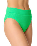 Salt + Cove Juniors Ribbed Banded High-Waisted Swim Bottoms Mint Tea Green S