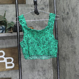 Isabel Maternity By Ingrid & Isabel Smocked Maternity Top Green Multi XL