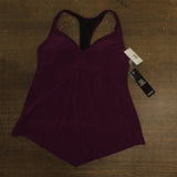 Magicsuit Womens Solid Taylor Soft Cup Tankini Top Swim 6006052 Jam Purple 14
