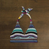 Anne Cole Barcode Stripe Halter Bikini Top Anne Cole Barcode Stripe Blue Multi L