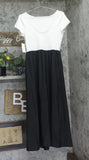 A New Day Backless Knit Maxi Dress 94736643 Black / White S