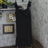 And Now This Womens Trendy Plus Size Flutter Sleeve Midi Dress Black 1X