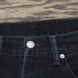 Levi's Distressed Upcycle Straight Leg 505 Jeans Black Wash See Measurements