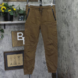 Ring Of Fire Slim-Fit Jogger Pants with Zip Pockets Major Brown XL