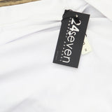 24seven Comfort Apparel Front Elbow Length Sleeve Plus Size Cardigan White XL