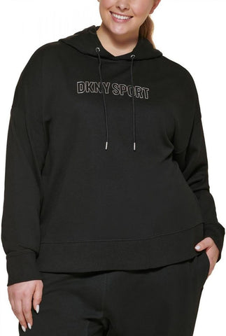 DKNY Sport Womens Plus Sweatshirt Fitness Hoodie DPPT8629