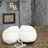 Auden Womens Astoria Faux Fur Loafer Slippers 91315670 Ivory Off White 8M