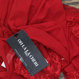Oh La La Cheri 2139 Valentine Lace Babydoll Nightgown And G-String Set Red M