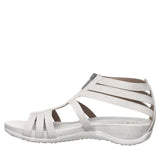 Bearpaw Womens Ronda Gladiator Sandals 91524293 White / Gray 10M