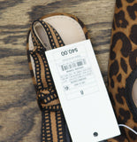 A New Day London Slingback Pointed Toe Flats 94303557 Cheetah Brown 8M