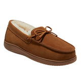 Dluxe By Dearfoams Mens Shearling Side Stitch Moc Slippers 91315901 Brown 8