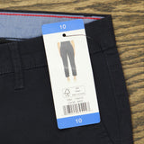 Nautica Jeans Womens Chino Ankle Pants 1784510 Navy Blue 10