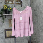 Lc Lauren Conrad Womens Cozy Tiered Tunic Blouse WL24K000RS