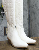 Wild Fable Womens Kenzi Wide Calf Western Boots Insole Ivory Off White 7M-WC
