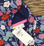 Epic Threads Floral Print Knit French Terry Full Zip Jacket Medieval Blue 4T