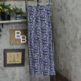 Ny Collection Womens Knit Petite Wide Leg Pull On Pants Navy Abstract Blue ps