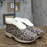 Easy Spirit Women's Treepose Faux Fur Lined Booties Leopard Brown 6.5M