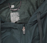 All In Motion Mens Soft Stretch Hooded Full Zip Top Heathered Dark Green XL