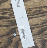 Crystale by L & J Flower Pendant Crystal Anklet Silver Gray / Blue 8" + 1.5"