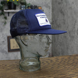 Mens Vintage Patch Blue Triangle Hardwoods Trucker Hat Cap Navy Blue OS