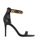 Guess Women's Kaida One Band Ankle Strap Sandals GWKAIDA Black Croc 11M