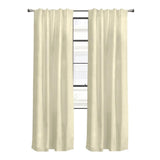 Thermalogic Topsions Room Darkening Curtain Panel Pair Natural Brown 80x63