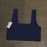 Gap Body Womens Logo Comfort Square-Neck Knit Bralette GPW01052 Elysian Blue S