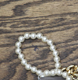Daisy Fuentes Pearl Stretch Heavy Curb Chain Bracelet Set Gold / Pearl White