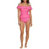 Tommy Hilfiger Womens Classic Full Coverage Bikini Bottom Dahlia Pink M