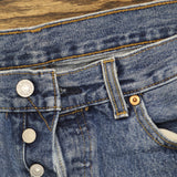 Levi's Womens Upcycle 501 Baggy Straight Leg Crochet Jeans Blue See Measurements