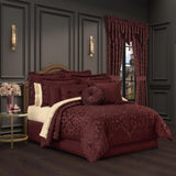 J. Queen New York La Boheme 4-Piece Comforter Set 2934199KCS Maroon Red King