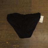 Bar III Womens Pucker up V-Waist High-Leg Bikini Bottom MBPU25561 Black XL