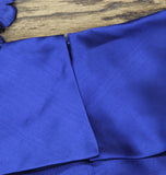 Alex Evenings Floral Applique Cap Sleeve Midi Dress Bright Royal Blue 10