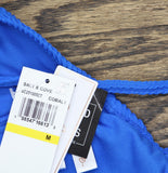 Salt + Cove Rib Scrunch Scoop-Neck Bralette Bikini Top Cosmic Cobalt Blue M