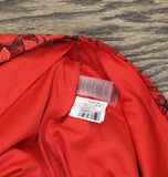 Siena Womens V-Neck Embroidered-Mesh Sleeveless Dress SATP1831 Red / Black 14