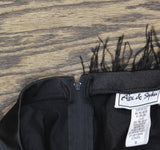 Alex & Sophia Juniors Strapless Zip-Back Feather-Front Top 2KEZ556E Black M