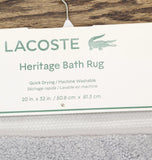 Lacoste Home Rectangle Anti-Microbial Bath Rug Micro Chip Gray 20" x 32"
