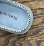 Bearpaw Platform Suede Faux Leather Open Toe Slide Sandals Tourmaline Blue 8M