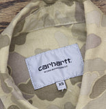 Carhartt Regular Fit Desert Canvas Shirt Jacket I033769 Camo Duck Brown XS