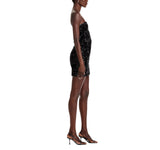 Bardot Womens Strapless Sleeveless Eleni Sequined Mini Dress Black S (US 4)