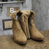 Universal Thread Womens Junie Boots Ruched 94568673 Tan Brown 7.5M