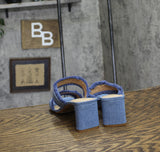 Schutz Womens Heeled Sandals Amely Azul / Summer Jeans Blue 9B